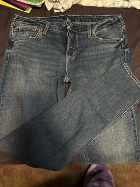 Silver Jeans Women's Skinny Medium Blue Stretch Denim